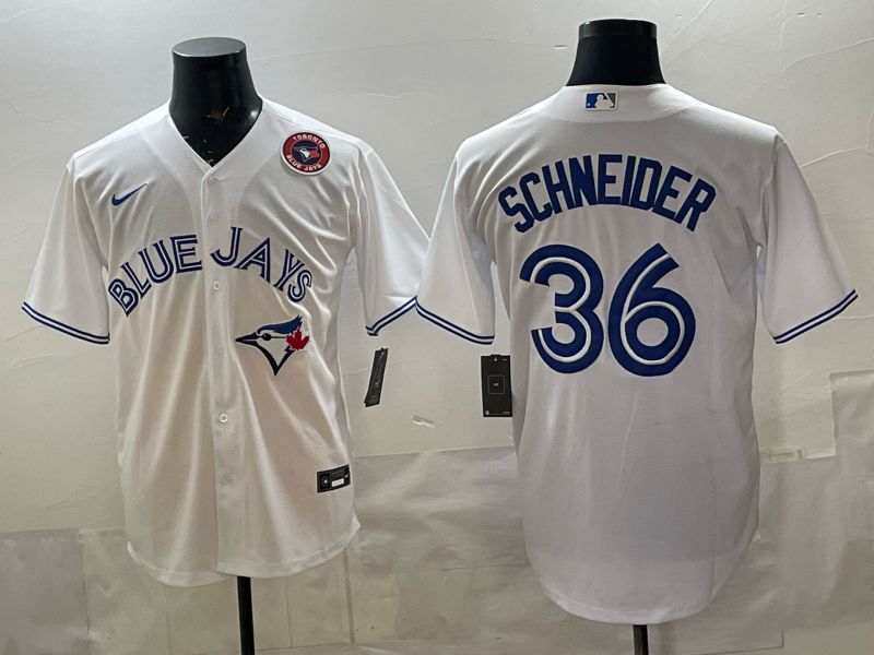 Men 2025 Toronto Blue Jays #36 Schneider white Game Nike MLB Jersey style 05->toronto blue jays->MLB Jersey